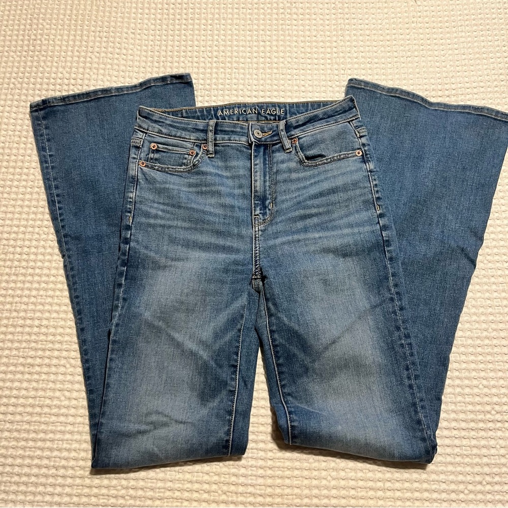 American Eagle stretch denim flare jeans